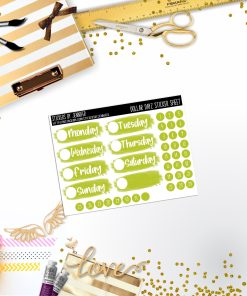 Deco Mini DD458 Planner Stickers, Bullet Journal, Functional Planner Stickers, Stationary Stickers