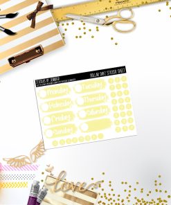 Deco Mini DD461 Planner Stickers, Bullet Journal, Functional Planner Stickers, Stationary Stickers