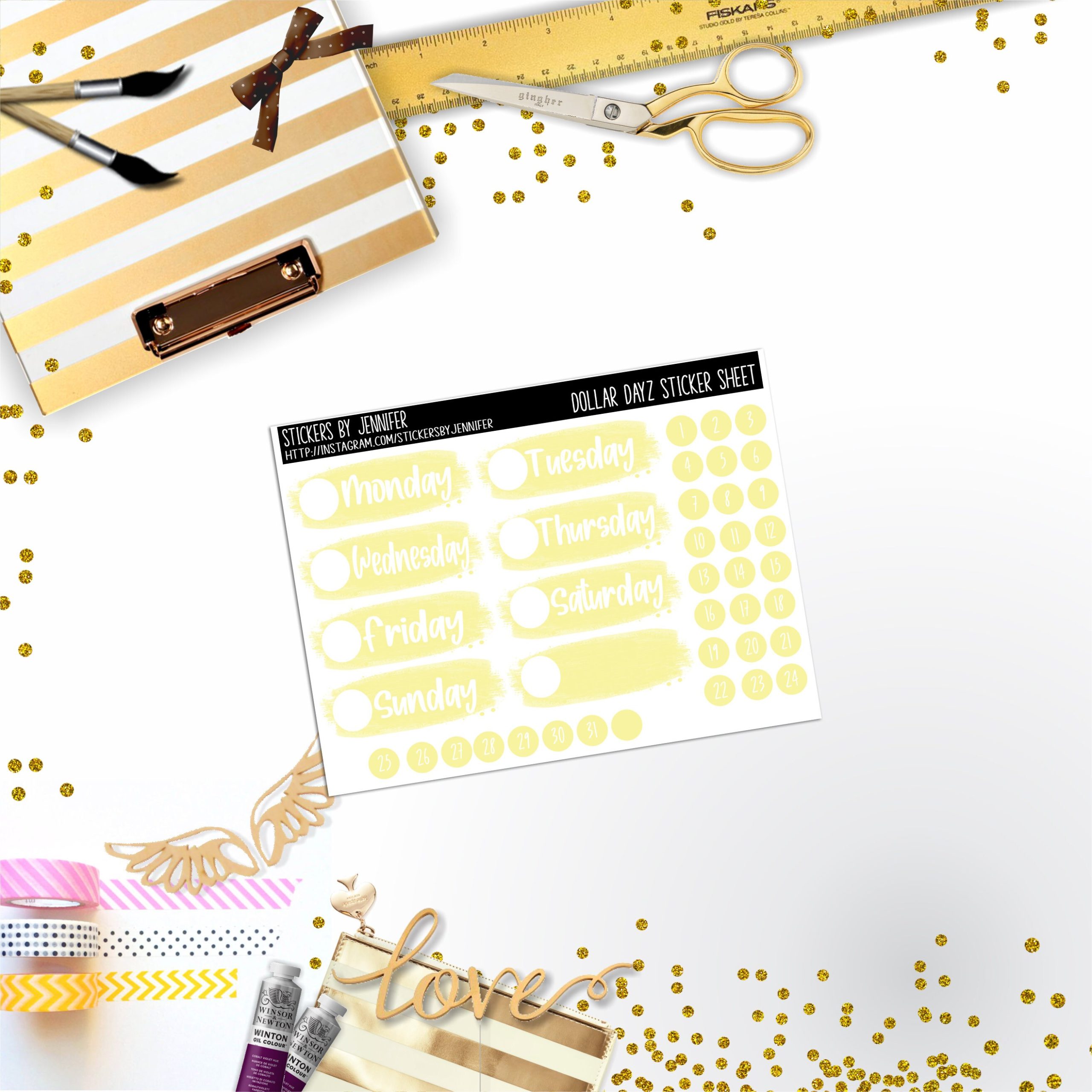 Deco Mini DD461 Planner Stickers, Bullet Journal, Functional Planner Stickers, Stationary Stickers