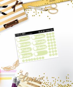 Deco Mini DD463 Planner Stickers, Bullet Journal, Functional Planner Stickers, Stationary Stickers