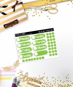 Deco Mini DD467 Planner Stickers, Bullet Journal, Functional Planner Stickers, Stationary Stickers