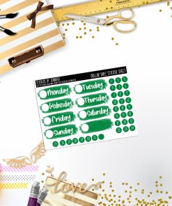 Deco Mini DD470 Planner Stickers, Bullet Journal, Functional Planner Stickers, Stationary Stickers