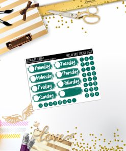 Deco Mini DD472 Planner Stickers, Bullet Journal, Functional Planner Stickers, Stationary Stickers
