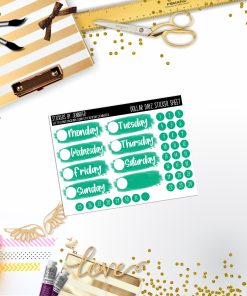 Deco Mini DD473 Planner Stickers, Bullet Journal, Functional Planner Stickers, Stationary Stickers