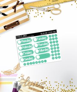 Deco Mini DD474 Planner Stickers, Bullet Journal, Functional Planner Stickers, Stationary Stickers