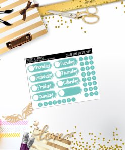 Deco Mini DD477 Planner Stickers, Bullet Journal, Functional Planner Stickers, Stationary Stickers