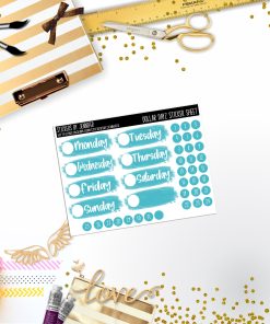 Deco Mini DD480 Planner Stickers, Bullet Journal, Functional Planner Stickers, Stationary Stickers