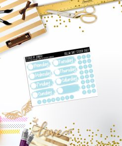 Deco Mini DD481 Planner Stickers, Bullet Journal, Functional Planner Stickers, Stationary Stickers