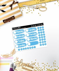 Deco Mini DD484 Planner Stickers, Bullet Journal, Functional Planner Stickers, Stationary Stickers