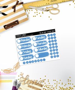 Deco Mini DD486 Planner Stickers, Bullet Journal, Functional Planner Stickers, Stationary Stickers