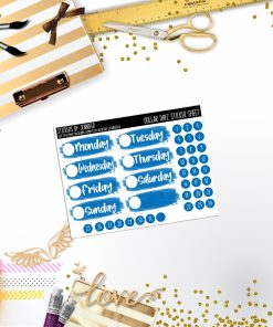Deco Mini DD487 Planner Stickers, Bullet Journal, Functional Planner Stickers, Stationary Stickers