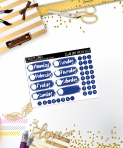 Deco Mini DD490 Planner Stickers, Bullet Journal, Functional Planner Stickers, Stationary Stickers