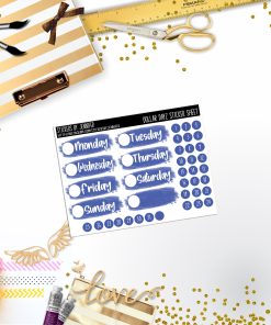 Deco Mini DD492 Planner Stickers, Bullet Journal, Functional Planner Stickers, Stationary Stickers