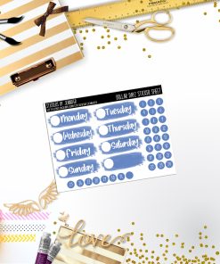 Deco Mini DD493 Planner Stickers, Bullet Journal, Functional Planner Stickers, Stationary Stickers