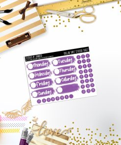 Deco Mini DD503 Planner Stickers, Bullet Journal, Functional Planner Stickers, Stationary Stickers