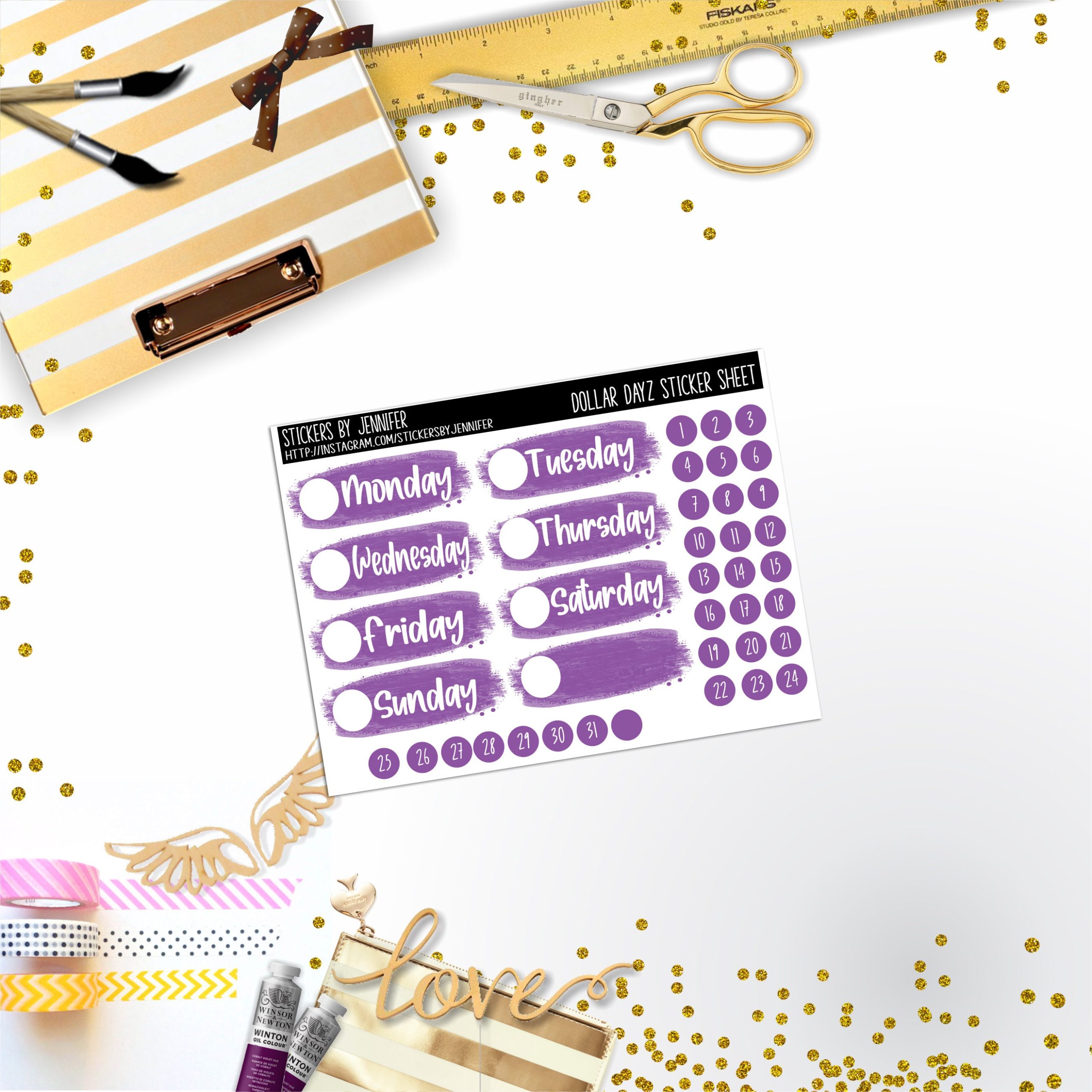 Deco Mini DD503 Planner Stickers, Bullet Journal, Functional Planner Stickers, Stationary Stickers