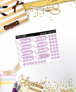 Deco Mini DD505 Planner Stickers, Bullet Journal, Functional Planner Stickers, Stationary Stickers