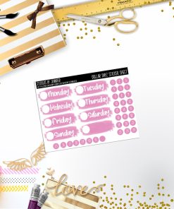 Deco Mini DD509 Planner Stickers, Bullet Journal, Functional Planner Stickers, Stationary Stickers