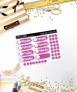 Deco Mini DD510 Planner Stickers, Bullet Journal, Functional Planner Stickers, Stationary Stickers
