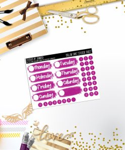 Deco Mini DD511 Planner Stickers, Bullet Journal, Functional Planner Stickers, Stationary Stickers