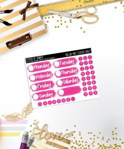 Deco Mini DD514 Planner Stickers, Bullet Journal, Functional Planner Stickers, Stationary Stickers