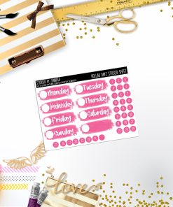 Deco Mini DD515 Planner Stickers, Bullet Journal, Functional Planner Stickers, Stationary Stickers
