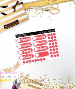 Deco Mini DD522 Planner Stickers, Bullet Journal, Functional Planner Stickers, Stationary Stickers