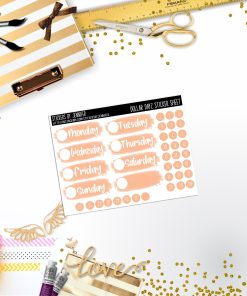Deco Mini DD528 Planner Stickers, Bullet Journal, Functional Planner Stickers, Stationary Stickers