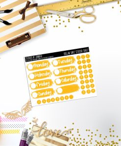 Deco Mini DD531 Planner Stickers, Bullet Journal, Functional Planner Stickers, Stationary Stickers