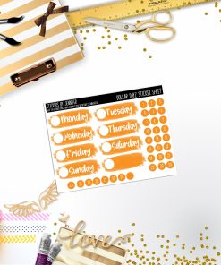 Deco Mini DD532 Planner Stickers, Bullet Journal, Functional Planner Stickers, Stationary Stickers