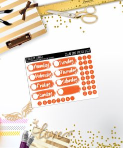 Deco Mini DD533 Planner Stickers, Bullet Journal, Functional Planner Stickers, Stationary Stickers