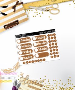 Deco Mini DD535 Planner Stickers, Bullet Journal, Functional Planner Stickers, Stationary Stickers