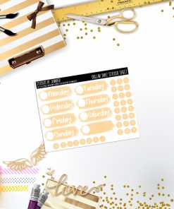 Deco Mini DD537 Planner Stickers, Bullet Journal, Functional Planner Stickers, Stationary Stickers