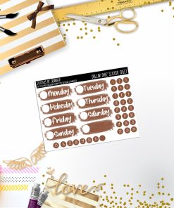 Deco Mini DD544 Planner Stickers, Bullet Journal, Functional Planner Stickers, Stationary Stickers