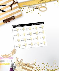 Deco Mini DD558 Planner Stickers, Bullet Journal, Functional Planner Stickers, Stationary Stickers