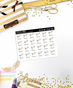 Deco Mini DD583 Planner Stickers, Bullet Journal, Functional Planner Stickers, Stationary Stickers