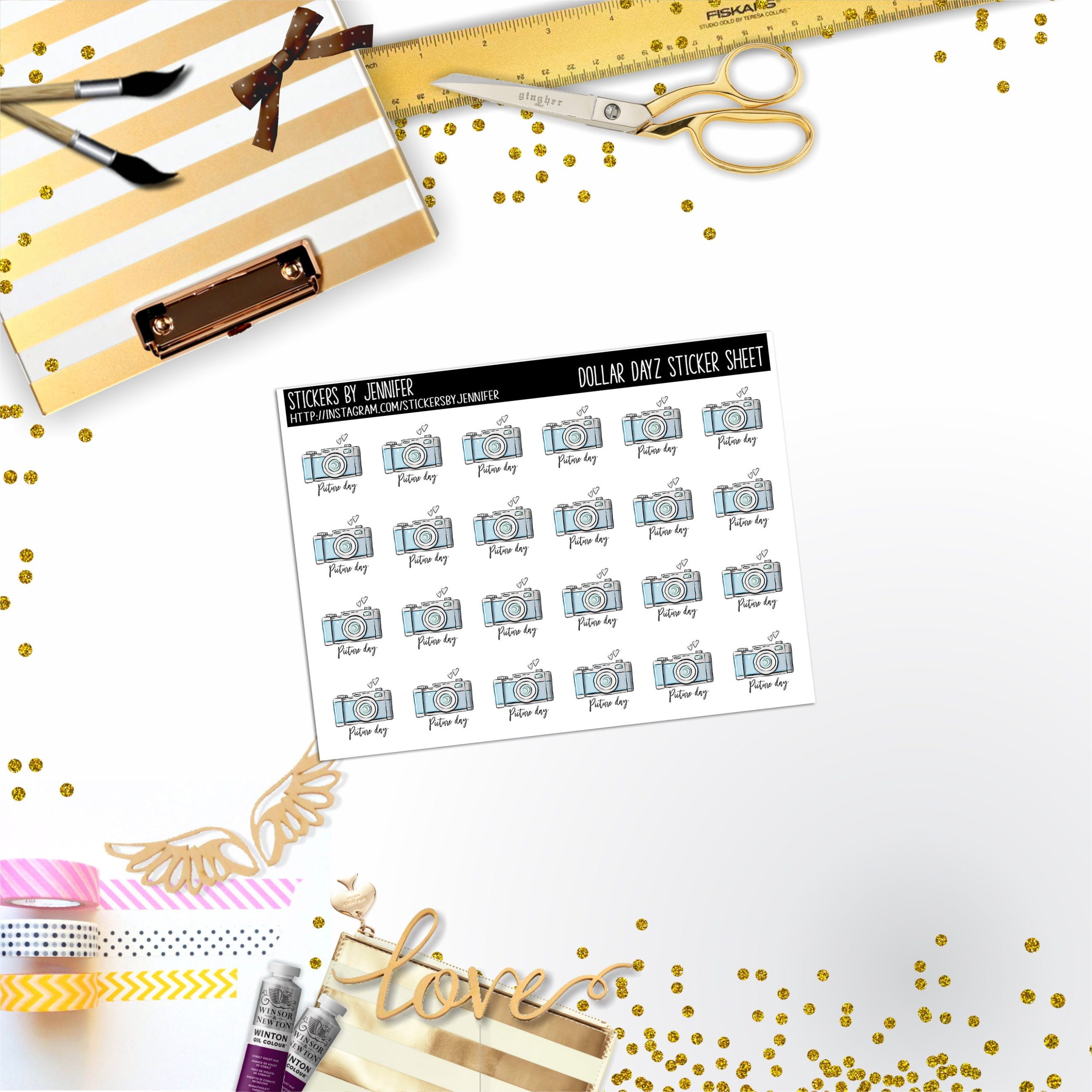 Deco Mini DD592 Planner Stickers, Bullet Journal, Functional Planner Stickers, Stationary Stickers