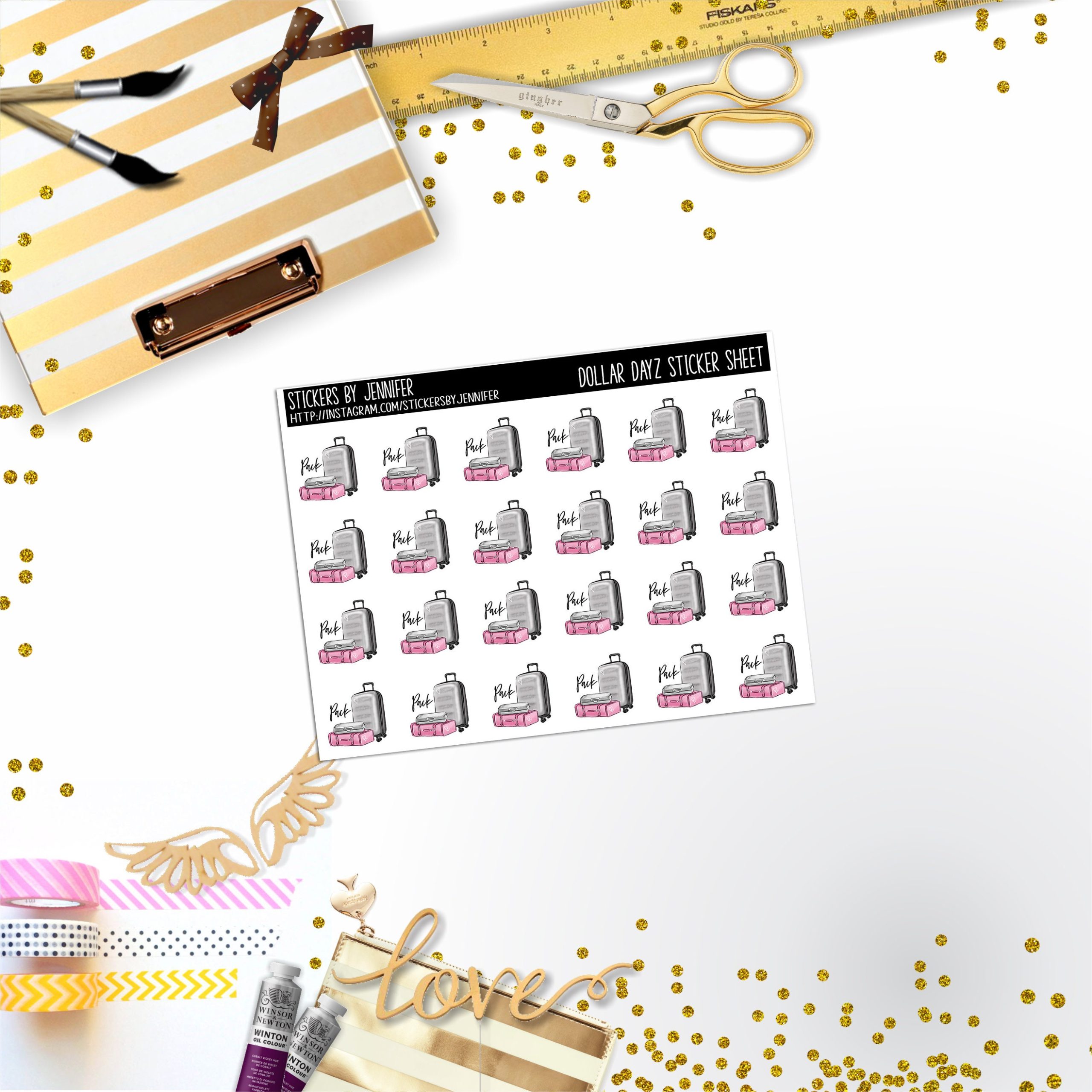 Deco Mini DD598 Planner Stickers, Bullet Journal, Functional Planner Stickers, Stationary Stickers