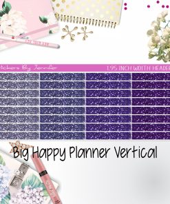 Glitter Headers 1.95 inch Width 001 for Big Happy Planner Vertical Planner Stickers