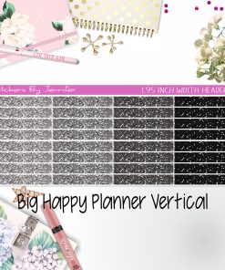 Glitter Headers 1.95 inch Width 025 for Big Happy Planner Vertical Planner Stickers