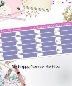 Labels 1.95 inch Width Quarter Boxes 501 for Big Happy Planner Vertical Planner Stickers