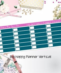Labels 1.95 inch Width Quarter Boxes 519 for Big Happy Planner Vertical Planner Stickers