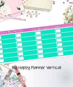 Labels 1.95 inch Width Quarter Boxes 525 for Big Happy Planner Vertical Planner Stickers