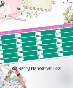 Labels 1.95 inch Width Quarter Boxes 526 for Big Happy Planner Vertical Planner Stickers
