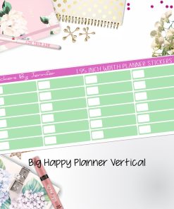 Labels 1.95 inch Width Quarter Boxes 528 for Big Happy Planner Vertical Planner Stickers