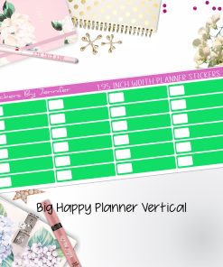 Labels 1.95 inch Width Quarter Boxes 529 for Big Happy Planner Vertical Planner Stickers