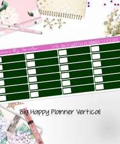 Labels 1.95 inch Width Quarter Boxes 531 for Big Happy Planner Vertical Planner Stickers