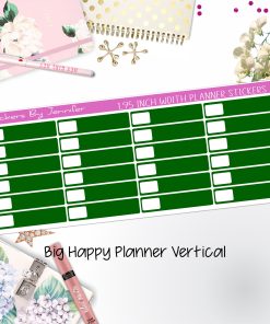 Labels 1.95 inch Width Quarter Boxes 532 for Big Happy Planner Vertical Planner Stickers