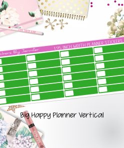 Labels 1.95 inch Width Quarter Boxes 535 for Big Happy Planner Vertical Planner Stickers