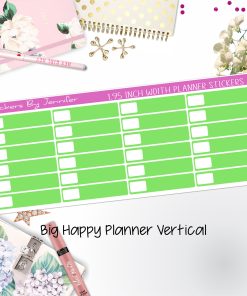 Labels 1.95 inch Width Quarter Boxes 536 for Big Happy Planner Vertical Planner Stickers